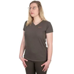 Fox Tee Shirt Manches Courtes Femme Wc V Neck T - Olive * T-Shirts, Polos & Chemises