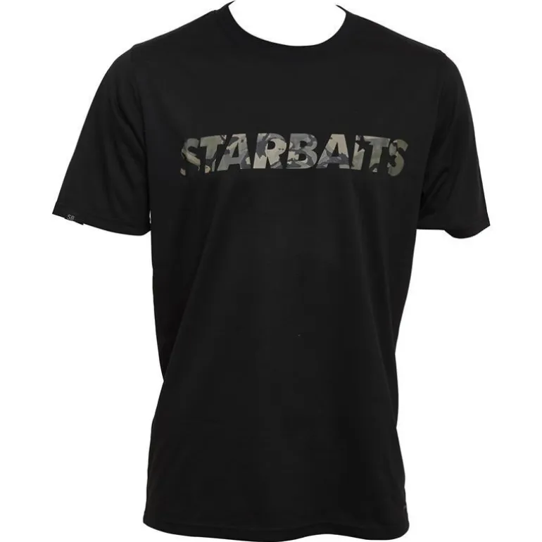 Tee Shirt Manches Courtes Homme Starbaits Tee-Shirt Black Camo