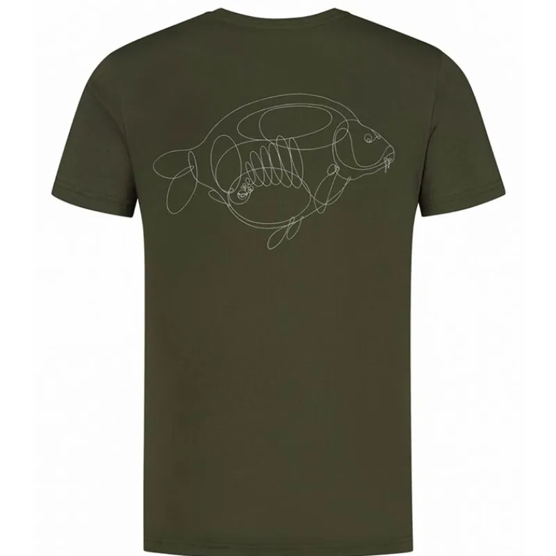 Korda Tee Shirt Manches Courtes Homme One Liner Tee - Olive * T-Shirts, Polos & Chemises