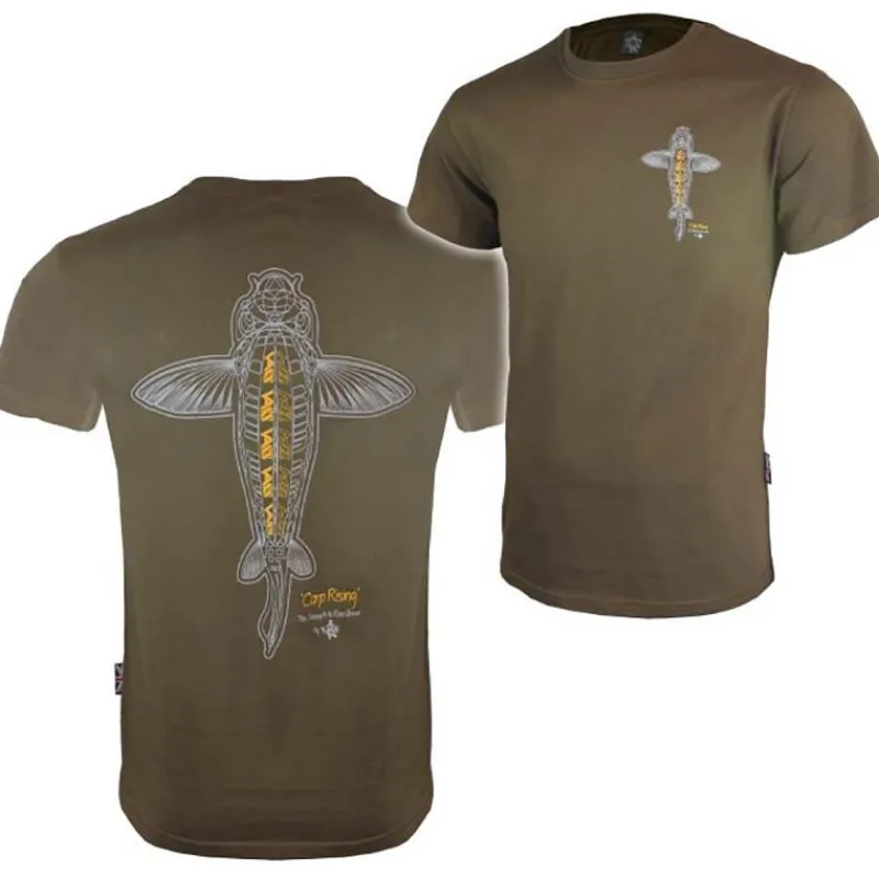 Vass Tee Shirt Manches Courtes Homme Carp Rising - Kaki * T-Shirts, Polos & Chemises