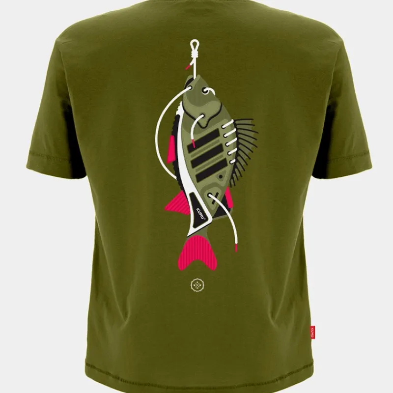 Kumu Tee Shirt Manches Courtes Homme Earn Your Stripes - Kaki * T-Shirts, Polos & Chemises
