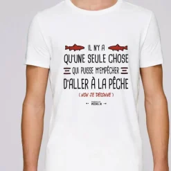 Monsieur Pêcheur Tee Shirt Manches Courtes Homme Il N'y A Qu'une Seule Chose - Blanc * Cadeaux & Décoration|Cadeaux & Décoration