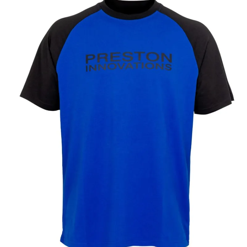 Preston Innovations Tee Shirt Manches Courtes Homme Lightweight Blue Raglan - Bleu * T-Shirts, Polos & Chemises
