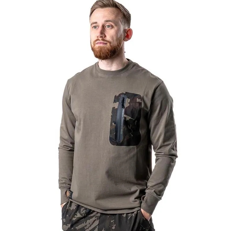 Nash Tee Shirt Manches Courtes Homme Zt Hd Long Sleeve - Kaki * T-Shirts, Polos & Chemises