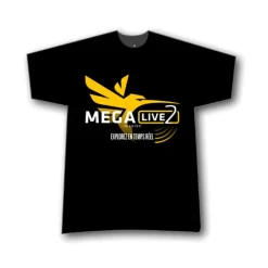 Tee Shirt Manches Courtes Homme Humminbird Mega Live 2 2025 - Noir