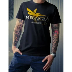 Tee Shirt Manches Courtes Homme Humminbird Mega Live 2 2025 - Noir