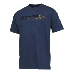 Savage Gear Tee Shirt Manches Courtes Homme Signature Logo - Bleu * T-Shirts, Polos & Chemises