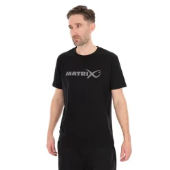 Fox Matrix Tee Shirt Manches Courtes Homme Large Fade T-Shirt Black/Grey - Noir * T-Shirts, Polos & Chemises