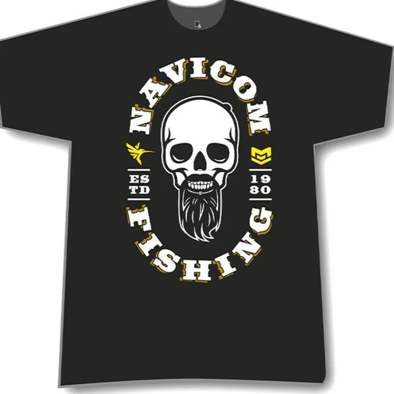 Navicom Tee Shirt Manches Courtes Homme 2020 Skull Fred Jullian - Noir * T-Shirts, Polos & Chemises