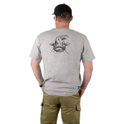 Tee Shirt Manches Courtes Homme Black Cat Grey Marl Tshirt - Gris