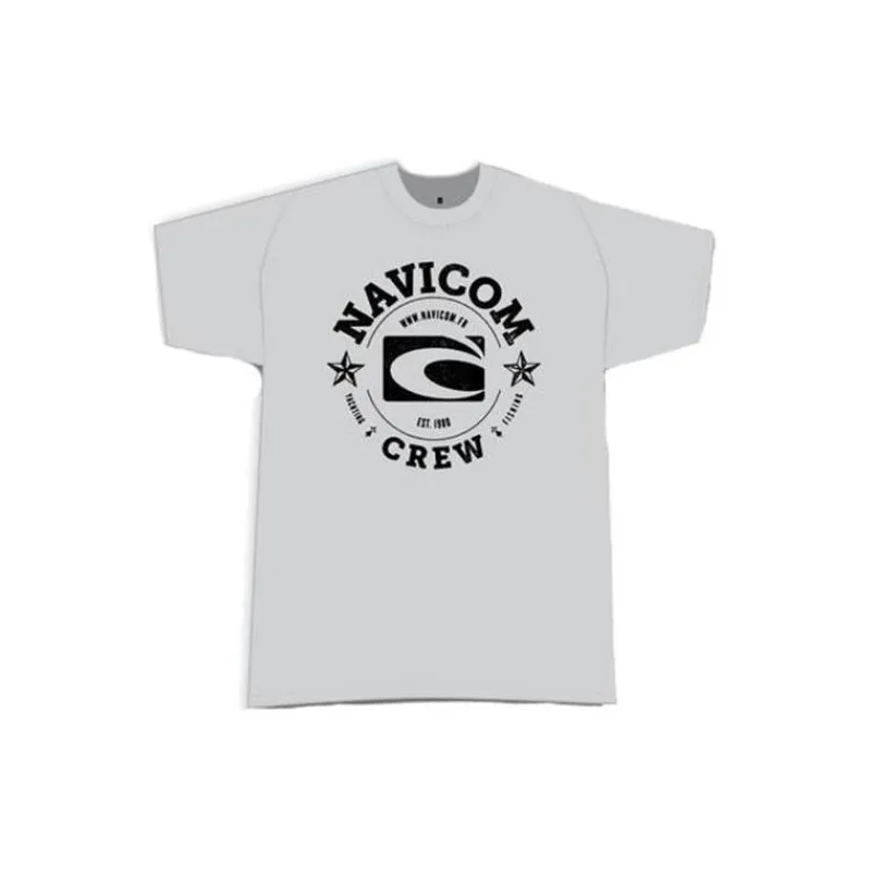 Navicom Tee Shirt Manches Courtes Homme Crew - Gris * T-Shirts, Polos & Chemises
