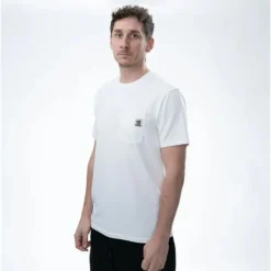 Tee Shirt Manches Courtes Homme Nash Make It Happen Badge Pocket - Ecru