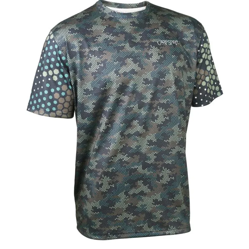 Carp Spirit Tee Shirt Manches Courtes Homme Camo T-Shirt - Camo * T-Shirts, Polos & Chemises