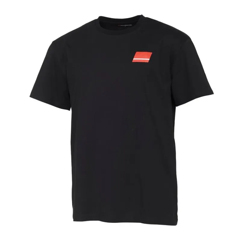 Abu Garcia Tee Shirt Manches Courtes Homme Flag Logo T-Shirt - Noir * T-Shirts, Polos & Chemises