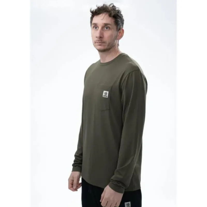 Nash Tee Shirt Manches Longues Homme Make It Happen Carp Logo Long Sleeve - Vert * T-Shirts, Polos & Chemises