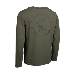 Nash Tee Shirt Manches Longues Homme Make It Happen Carp Logo Long Sleeve - Vert * T-Shirts, Polos & Chemises