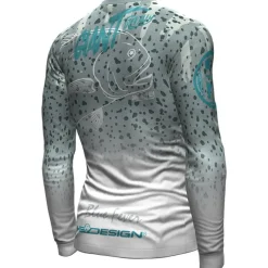 Hot Spot Design Tee Shirt Manches Longues Homme Ocean Performance Giant Trevally - Gris * T-Shirts, Polos & Chemises