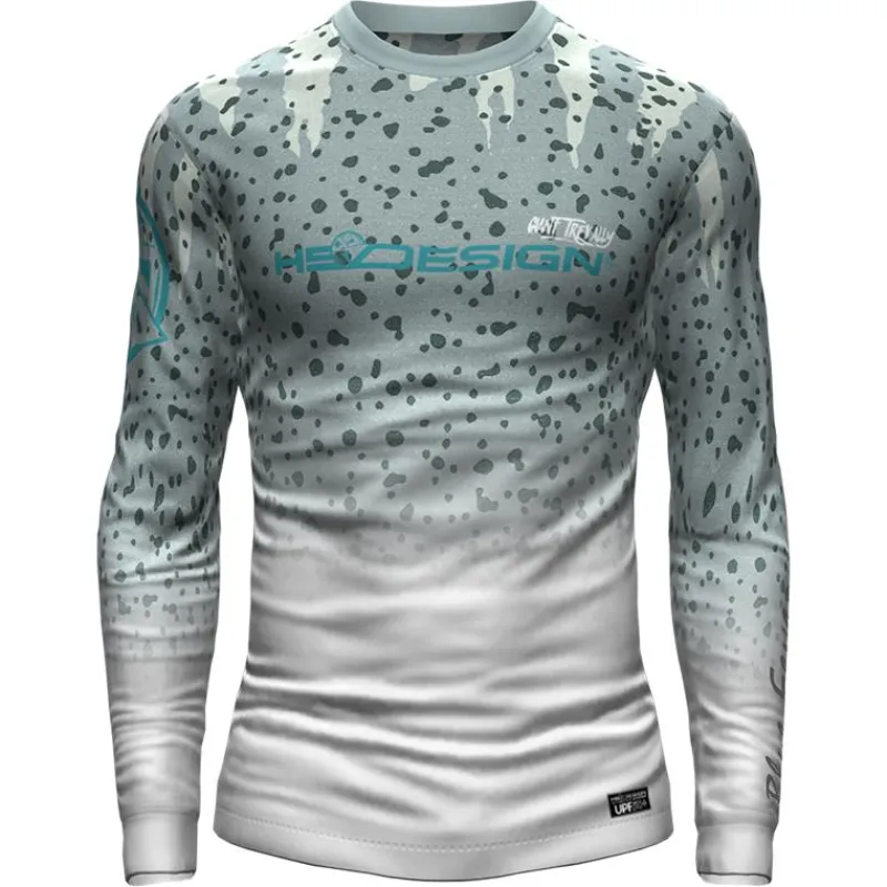 Hot Spot Design Tee Shirt Manches Longues Homme Ocean Performance Giant Trevally - Gris * T-Shirts, Polos & Chemises