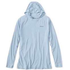 Orvis Tee Shirt Manches Longues Homme Dricast Logo Hoodie - Blue Fog * T-Shirts, Polos & Chemises