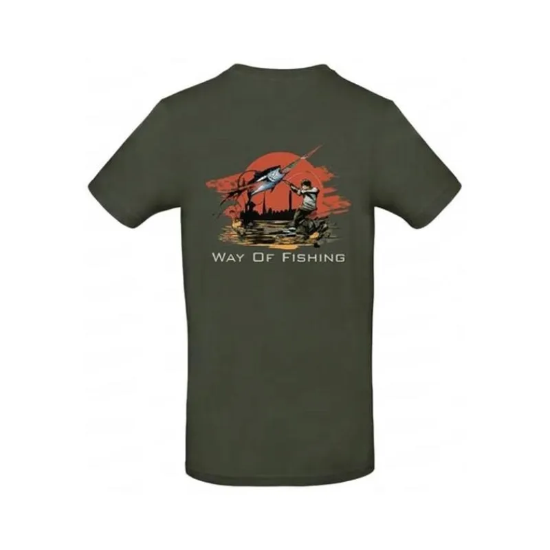 W.O.F. Tee Shirt Manches Longues Homme Manga - Vert * T-Shirts, Polos & Chemises