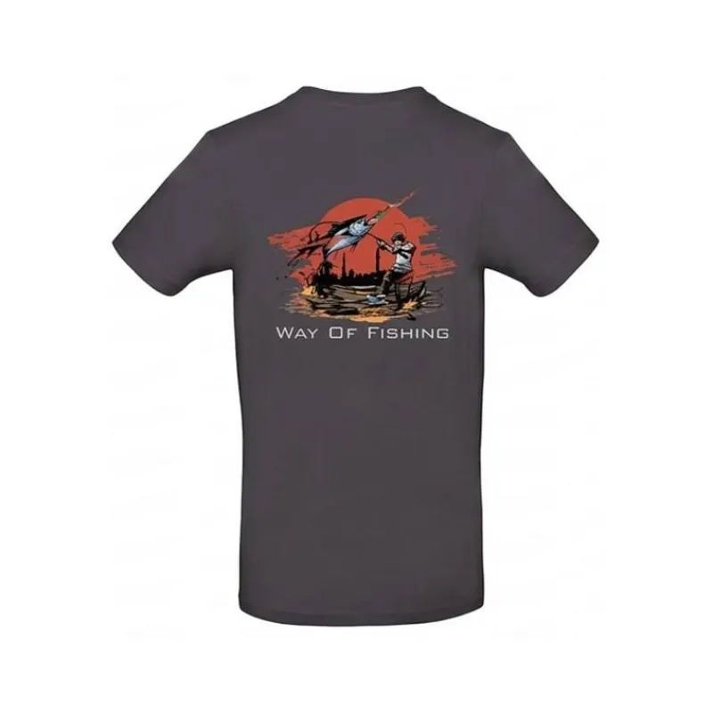W.O.F. Tee Shirt Manches Longues Homme Manga - Anthracite * T-Shirts, Polos & Chemises