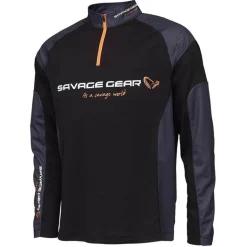 Tee Shirt Manches Longues Homme Savage Gear Tournament - Noir