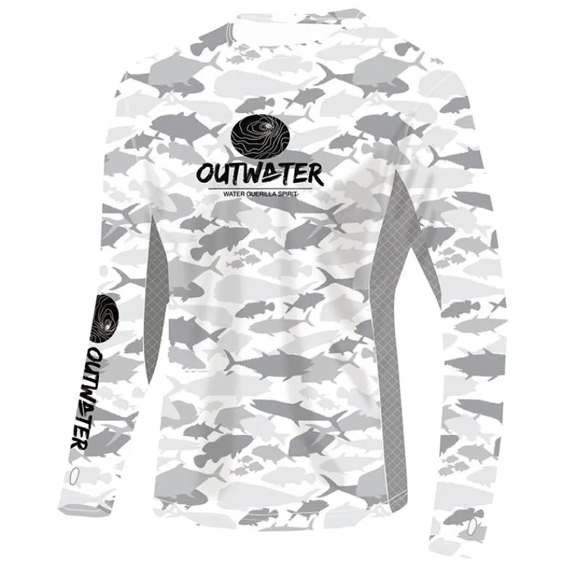 Outwater Tee Shirt Manches Longues Homme Spreks Fish Camo * Anti-Uv