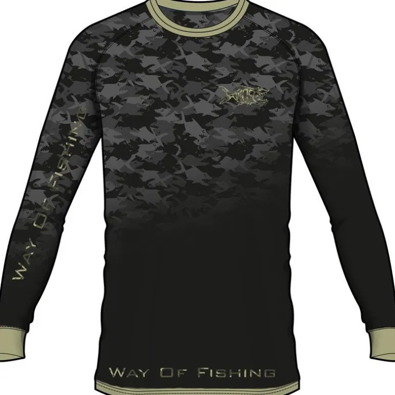 Tee Shirt Manches Longues Homme W.O.F. Croix - Noir