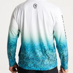 Adventer & Fishing Tee Shirt Manches Longues Homme Bozed Anti Uv - Bleu * Anti-Uv