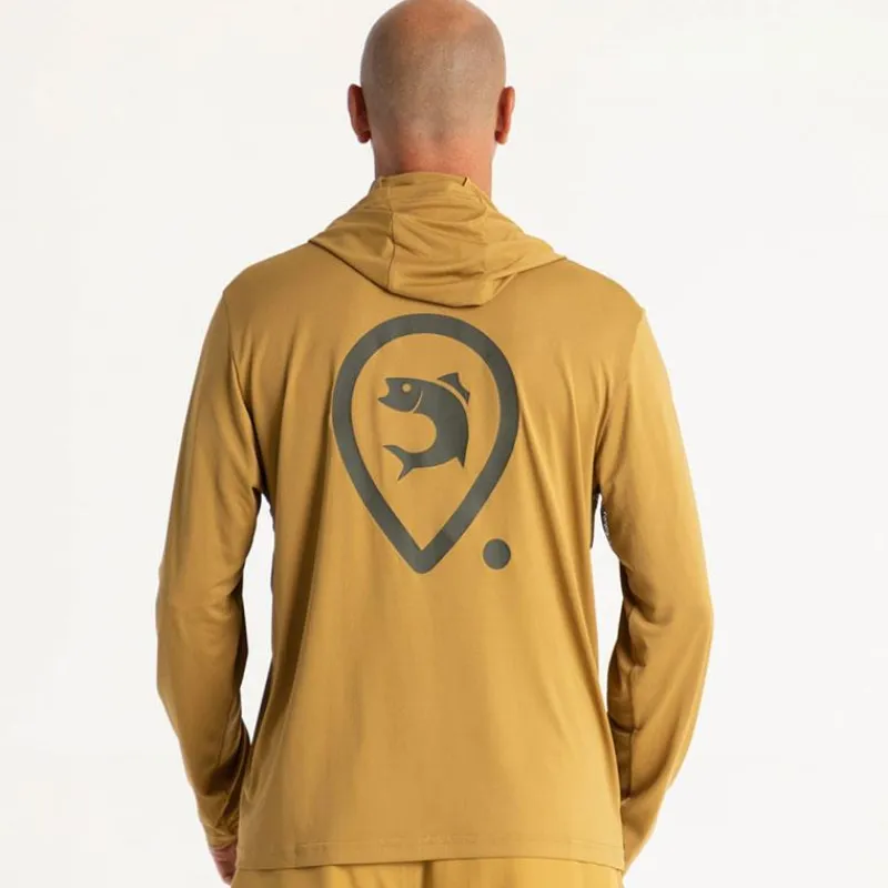 Adventer & Fishing Tee Shirt Manches Longues Homme Golon Anti Uv - Jaune * Anti-Uv