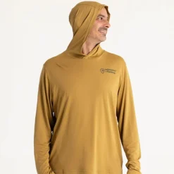 Adventer & Fishing Tee Shirt Manches Longues Homme Golon Anti Uv - Jaune * Anti-Uv