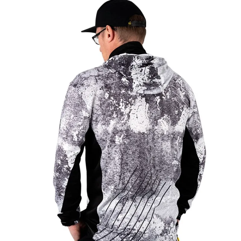 Black Cat Tee Shirt Manches Longues Homme Sun Jersey - Gris/Blanc * Anti-Uv
