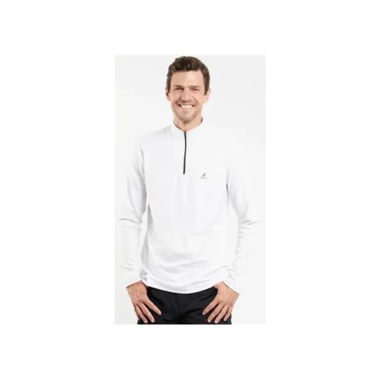 Tee Shirt Manches Longues Homme Bermudes Gwen - Blanc