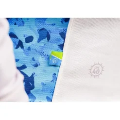 Preston Innovations Tee Shirt Manches Longues Homme Performance Hooded Sun Shirt Upf-40 - Blanc/Gris * Anti-Uv