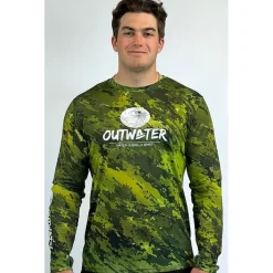 Outwater Tee Shirt Manches Longues Spreks - Green Forest * Anti-Uv