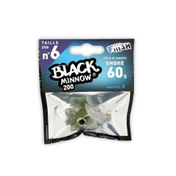 Fiiish Tete Plombee Black Minnow Shore * Têtes Plombées|Têtes Plombées
