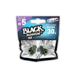 Fiiish Tete Plombee Black Minnow Shore * Têtes Plombées|Têtes Plombées