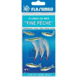 Flashmer Train De Plumes Fine Pêche * Lignes Montées