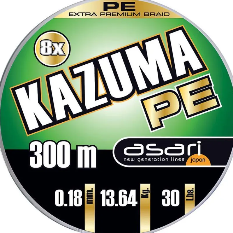 Asari Tresse Kazuma 8X Pe - 300M * Fils - Tresses Silure|Fils - Tresses Carpe