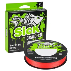 Berkley Tresse Sick Braid Red - 150M * Fils - Tresses - Bdl Carnassier