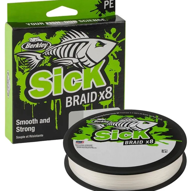 Berkley Tresse Sick Braid X8 - Blanc * Fils - Tresses - Bdl Carnassier