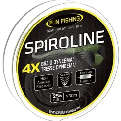 Fun Fishing Tresse Carpe Spiroline - 250M * Fils - Tresses Carpe