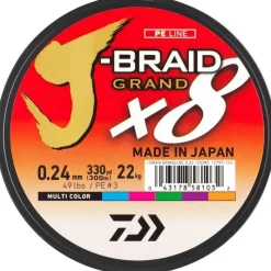Daiwa Tresse J-Braid Grand X8 Multicolore - 300M * Tresses - Fils - Bdl Mer