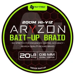 Nytro Tresse Aryzon Hiviz Bait-Up Braid - Lime Green - 200M * Fils - Tresses Coup & Anglaise