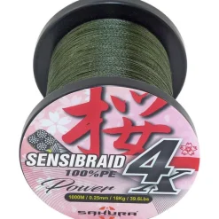 Sakura Tresse Sensibraid 4 Vert - 1000M * Fils - Tresses Silure|Fils - Tresses Carpe