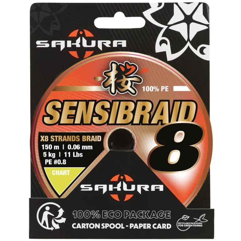 Tresse Sakura Sensibraid 8X Chartreuse - 150M
