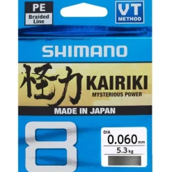 Shimano Tresse Kairiki Sx8 Gris - 150M * Fils - Tresses - Bdl Carnassier|Tresses - Fils - Bdl Mer