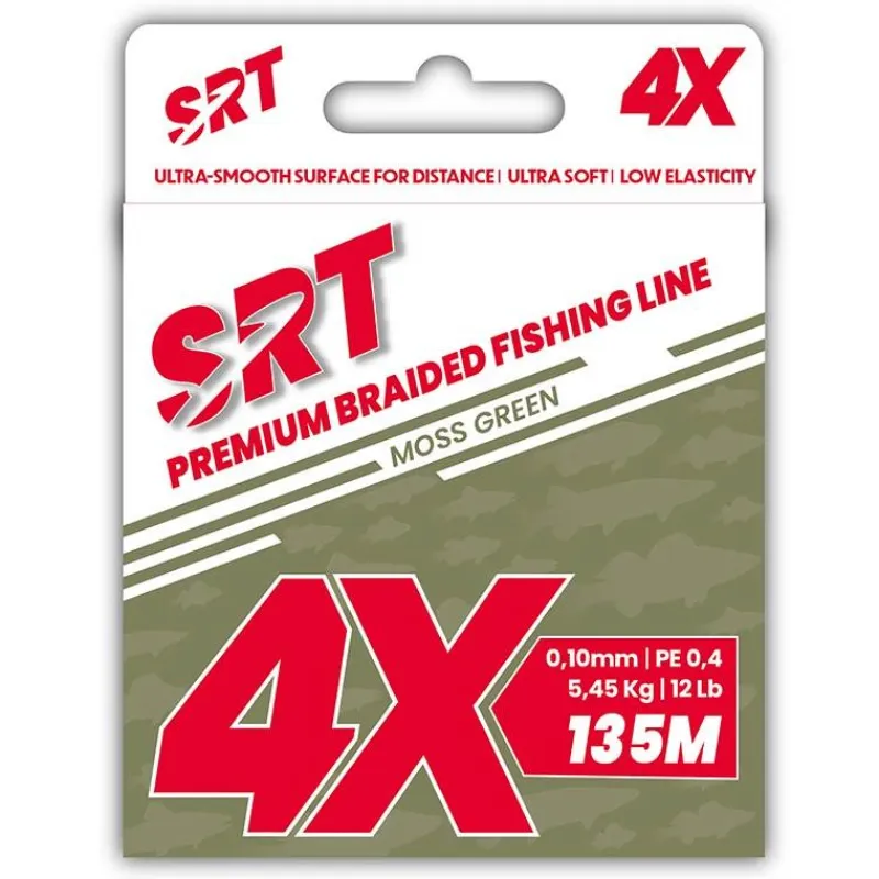 SRT Tresse 4X Moss Green - 135M * Fils - Tresses - Bdl Carnassier
