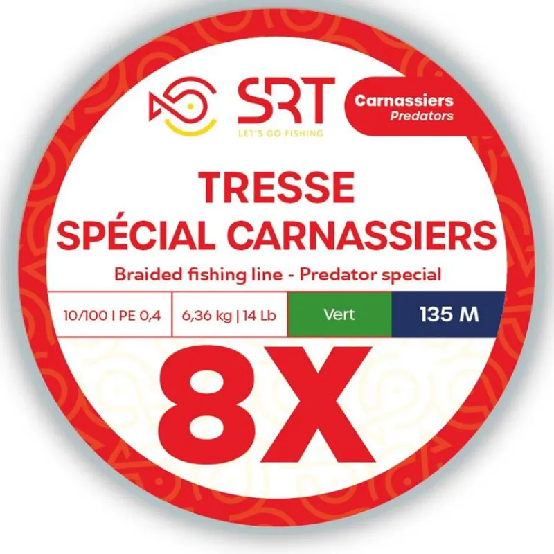 SRT Tresse 8X - Moss Green - 270M * Fils - Tresses - Bdl Carnassier