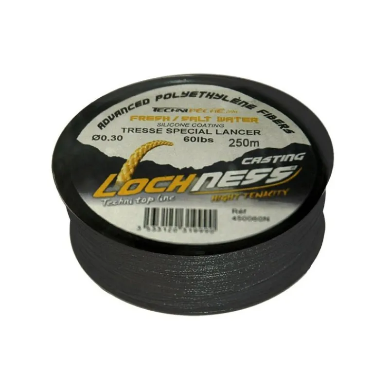 Technipêche Tresse Loch Ness Noir - 25M * Fils - Tresses Carpe